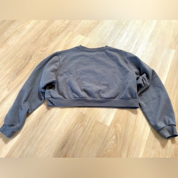Cropped Grey Car Racing AEROPOSTALE Sweatshirt Size Small - Picture 6 of 9